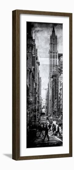 Vertical Panoramic - Door Posters - Urban Street Scene in Broadway at Sunset - Manhattan-Philippe Hugonnard-Framed Photographic Print