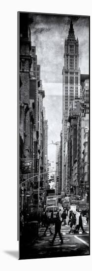 Vertical Panoramic - Door Posters - Urban Street Scene in Broadway at Sunset - Manhattan-Philippe Hugonnard-Mounted Photographic Print