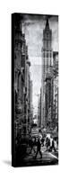 Vertical Panoramic - Door Posters - Urban Street Scene in Broadway at Sunset - Manhattan-Philippe Hugonnard-Stretched Canvas