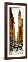 Vertical Panoramic - Door Posters - Urban Street Scene in Broadway at Sunset - Manhattan-Philippe Hugonnard-Framed Photographic Print