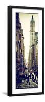 Vertical Panoramic - Door Posters - Urban Street Scene in Broadway at Sunset - Manhattan-Philippe Hugonnard-Framed Photographic Print