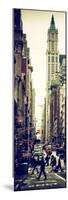 Vertical Panoramic - Door Posters - Urban Street Scene in Broadway at Sunset - Manhattan-Philippe Hugonnard-Mounted Photographic Print