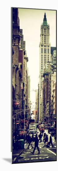 Vertical Panoramic - Door Posters - Urban Street Scene in Broadway at Sunset - Manhattan-Philippe Hugonnard-Mounted Photographic Print