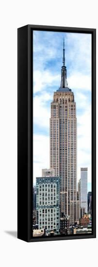 Vertical Panoramic, Empire State Building, Manhattan, New York -United States-Philippe Hugonnard-Framed Stretched Canvas