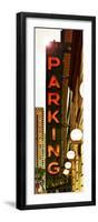 Vertical Panoramic, Garage Parking Sign, W 43St, Times Square, Manhattan, New York, US, Vintage-Philippe Hugonnard-Framed Photographic Print