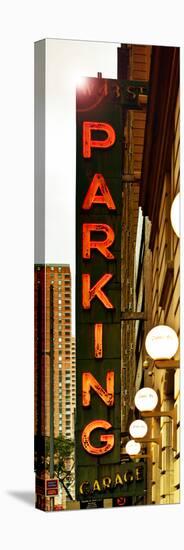 Vertical Panoramic, Garage Parking Sign, W 43St, Times Square, Manhattan, New York, US, Vintage-Philippe Hugonnard-Stretched Canvas