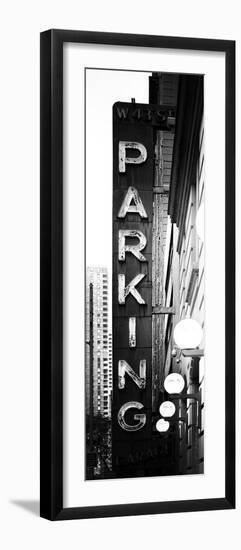 Vertical Panoramic, Garage Parking Sign, W 43St, Times Square, Manhattan, New York-Philippe Hugonnard-Framed Photographic Print