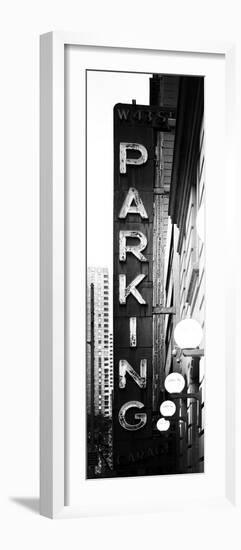 Vertical Panoramic, Garage Parking Sign, W 43St, Times Square, Manhattan, New York-Philippe Hugonnard-Framed Photographic Print