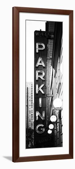 Vertical Panoramic, Garage Parking Sign, W 43St, Times Square, Manhattan, New York-Philippe Hugonnard-Framed Photographic Print