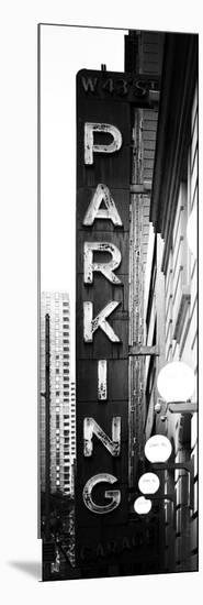 Vertical Panoramic, Garage Parking Sign, W 43St, Times Square, Manhattan, New York-Philippe Hugonnard-Mounted Photographic Print