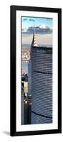 Vertical Panoramic Landscape, Metlife Building and Tof of Chrysler Building, Manhattan, NYC, US-Philippe Hugonnard-Framed Photographic Print