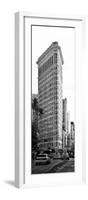 Vertical Panoramic of Flatiron Building and 5th Ave, Black and White Photography, Manhattan, NYC-Philippe Hugonnard-Framed Photographic Print