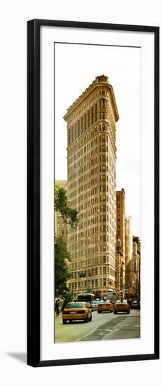 Vertical Panoramic of Flatiron Building and 5th Ave, Manhattan, Sunset, New York City, US-Philippe Hugonnard-Framed Photographic Print