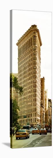 Vertical Panoramic of Flatiron Building and 5th Ave, Manhattan, Sunset, New York City, US-Philippe Hugonnard-Stretched Canvas