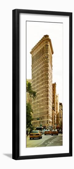 Vertical Panoramic of Flatiron Building and 5th Ave, Manhattan, Sunset, New York City, US-Philippe Hugonnard-Framed Photographic Print