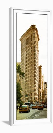 Vertical Panoramic of Flatiron Building and 5th Ave, Manhattan, Sunset, New York City, US-Philippe Hugonnard-Framed Photographic Print