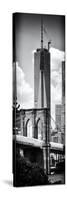 Vertical Panoramic View of Brooklyn Bridge View and One World Trade Center, Manhattan, NYC-Philippe Hugonnard-Stretched Canvas