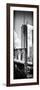 Vertical Panoramic View of Brooklyn Bridge View and One World Trade Center, Manhattan, NYC-Philippe Hugonnard-Framed Art Print