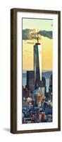 Vertical Panoramic View, the One World Trade Center (1Wtc) at Sunset, Manhattan, New York, US-Philippe Hugonnard-Framed Photographic Print