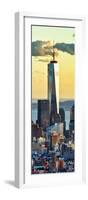 Vertical Panoramic View, the One World Trade Center (1Wtc) at Sunset, Manhattan, New York, US-Philippe Hugonnard-Framed Photographic Print