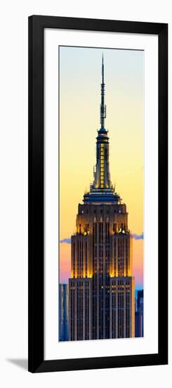 Vertical Panoramic View, Top of Empire State Building at Sunset, Manhattan, New York, US-Philippe Hugonnard-Framed Photographic Print