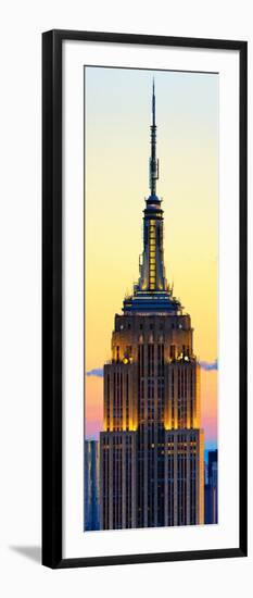 Vertical Panoramic View, Top of Empire State Building at Sunset, Manhattan, New York, US-Philippe Hugonnard-Framed Photographic Print