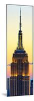 Vertical Panoramic View, Top of Empire State Building at Sunset, Manhattan, New York, US-Philippe Hugonnard-Mounted Photographic Print