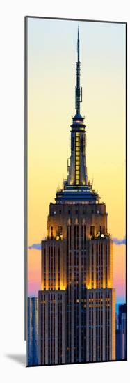 Vertical Panoramic View, Top of Empire State Building at Sunset, Manhattan, New York, US-Philippe Hugonnard-Mounted Photographic Print