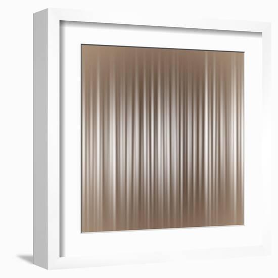 Vertical Strip Neutral Background Illustration-Elen33-Framed Art Print