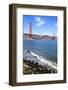 Vertical View of Famous Golden Gate Bridge-prochasson-Framed Photographic Print