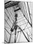 Vertical View of Oil Rig Showing "Kelly" with Mud Hose on Right-null-Mounted Photographic Print