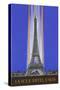 Vertically Lit Eiffel Tower-null-Stretched Canvas