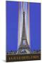 Vertically Lit Eiffel Tower-null-Mounted Art Print