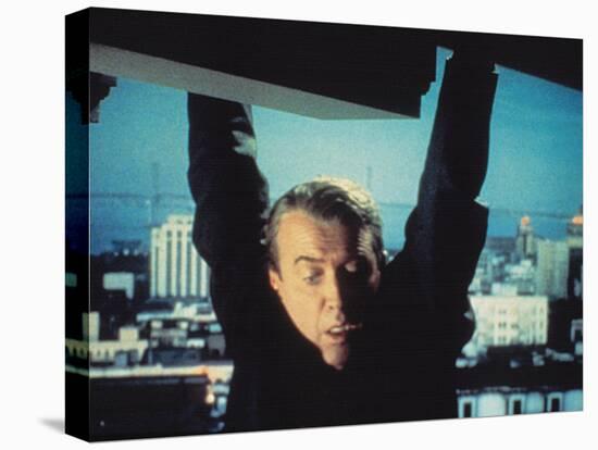 Vertigo, James Stewart, 1958, Hanging From The Building-null-Stretched Canvas