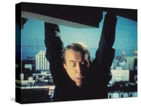 Vertigo, James Stewart, 1958, Hanging From The Building-null-Stretched Canvas