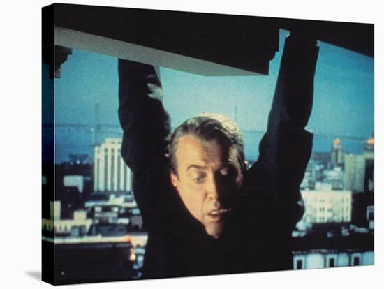 Vertigo, James Stewart, 1958, Hanging From The Building-null-Stretched Canvas