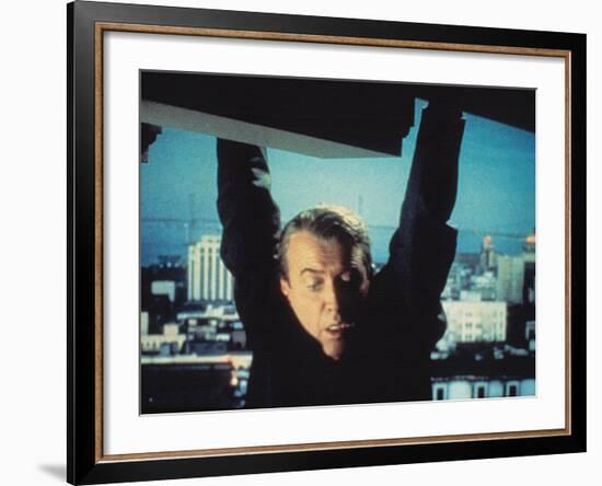 Vertigo, James Stewart, 1958, Hanging From The Building-null-Framed Photo