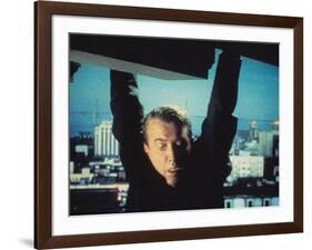 Vertigo, James Stewart, 1958, Hanging From The Building-null-Framed Photo