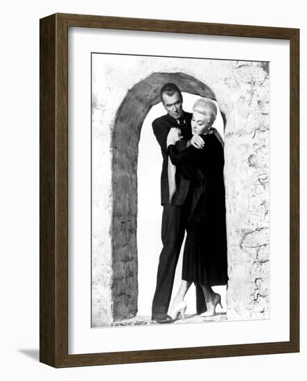 Vertigo, James Stewart, Kim Novak, 1958-null-Framed Photo