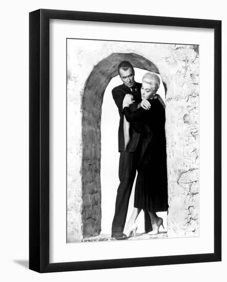 Vertigo, James Stewart, Kim Novak, 1958-null-Framed Photo