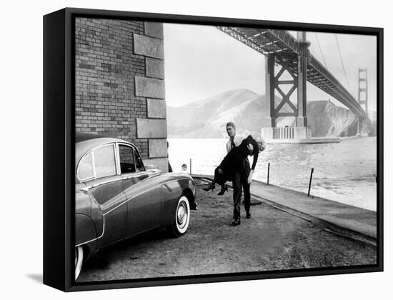 Vertigo, James Stewart, Kim Novak, 1958-null-Framed Stretched Canvas