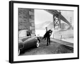 Vertigo, James Stewart, Kim Novak, 1958-null-Framed Photo