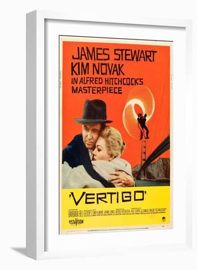 Vertigo, James Stewart, Kim Novak, 1958-null-Framed Art Print