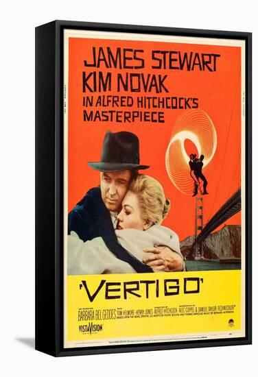 Vertigo, James Stewart, Kim Novak, 1958-null-Framed Stretched Canvas