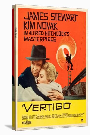 Vertigo, James Stewart, Kim Novak, 1958-null-Stretched Canvas