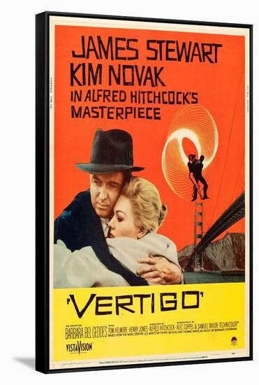 Vertigo, James Stewart, Kim Novak, 1958-null-Framed Stretched Canvas