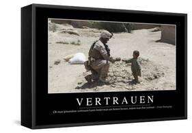 Vertrauen: Motivationsposter Mit Inspirierendem Zitat-null-Framed Stretched Canvas