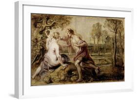 Vertumnus and Pomona, 1636-1637-Peter Paul Rubens-Framed Giclee Print