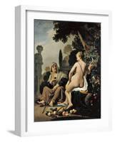 Vertumnus and Pomona-Caesar Boëtius van Everdingen-Framed Giclee Print