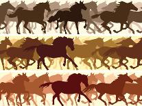 Horizontal Banners of Wild Animals in Hills Wood.-Vertyr-Art Print